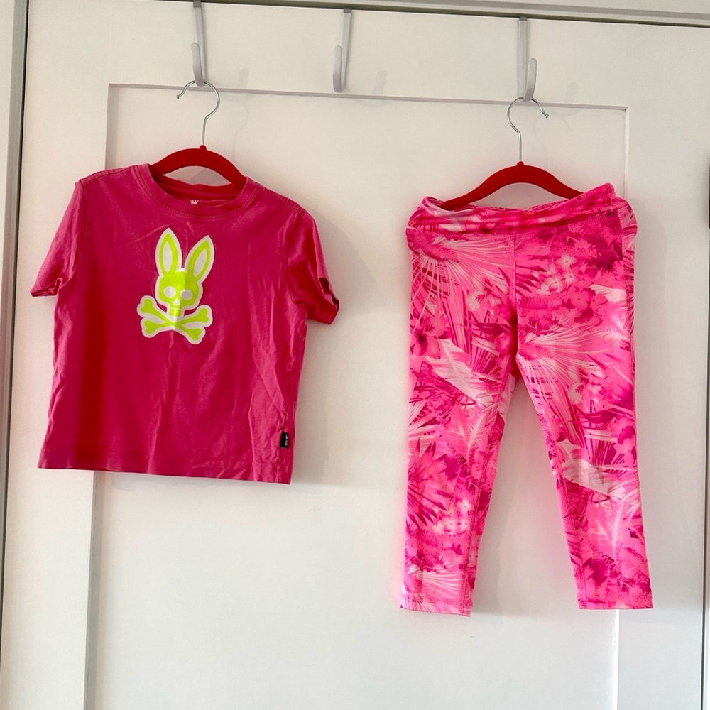 KIDS BUNDLE tshirt and leggings sz 4-5